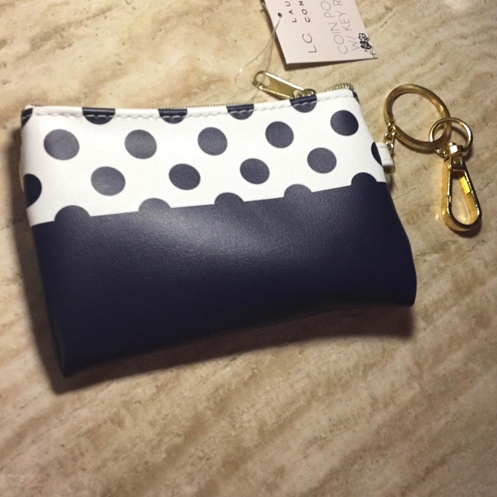 NWT Lauren Conrad Coin Purse with Key Ring Lovely!